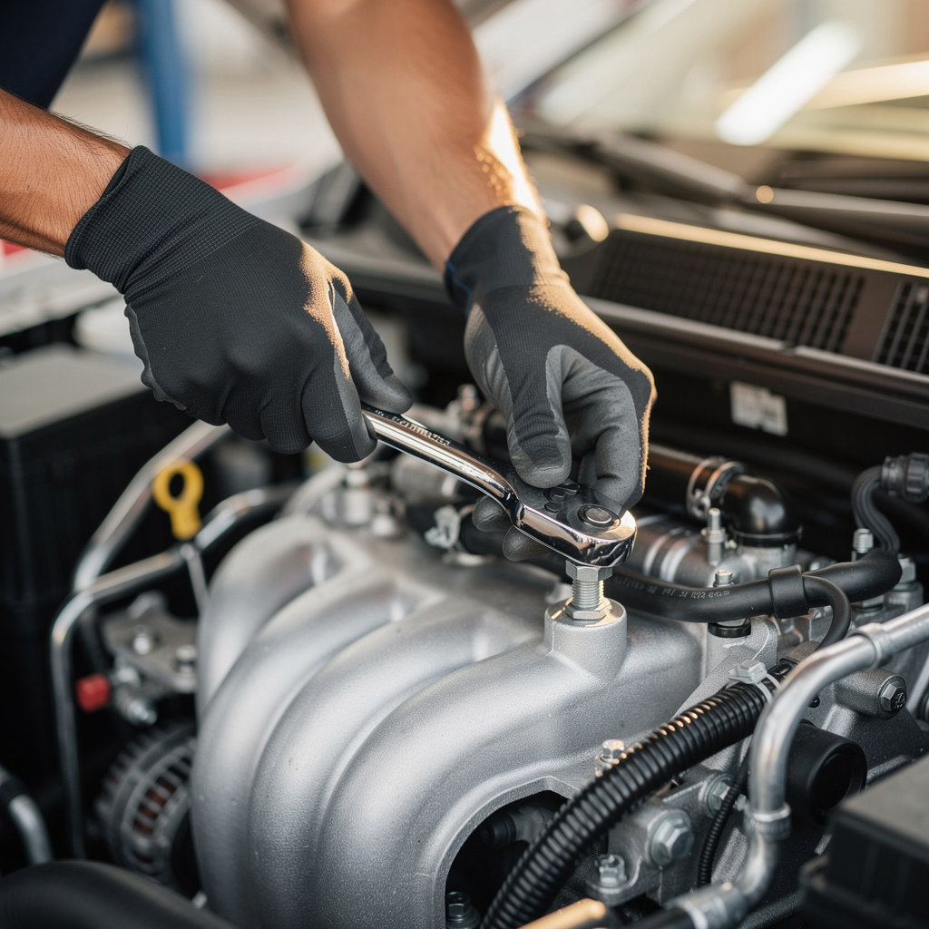 Gilberto Auto Repair mechanic performing expert diagnostics and auto repair service in San Diego